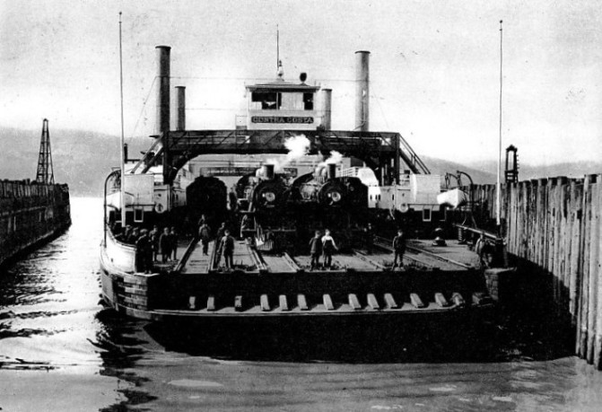 The Contra Costa train ferry carries the Southern Pacific trains between Oakland and San Francisco