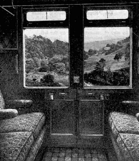 Interior First Class corridor coach, Royal Scot