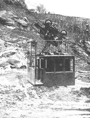 A CAR ON THE WETTERHORN AERIAL RAILWAY