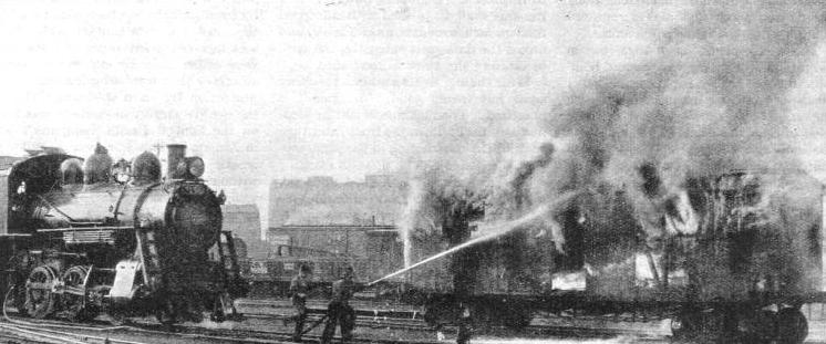 FIRE-FIGHTING APPARATUS carried on the locomotive