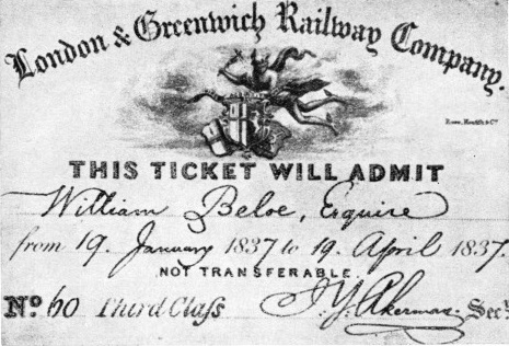 One of London's first season tickets