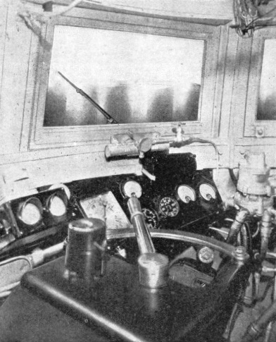 The control cabin of the Union Pacific Streamlined Express