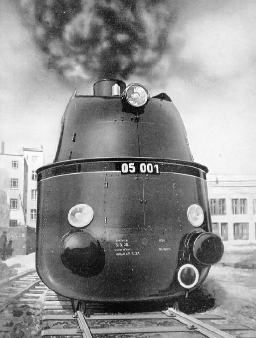 119 MILES AN HOUR was attained on a trial run by this new German streamlined locomotive