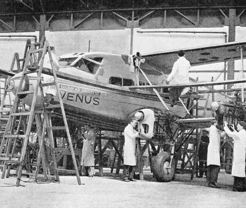 The Venus is one of the D.H.86B express air liners operating on Railway Air Services Ltd