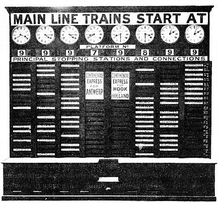 The Train Indicator at Liverpool Street, Great Eastern Railway