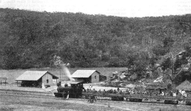A TEMPORARY STATION at Port Weir on the northern extension of the Lagos Railway
