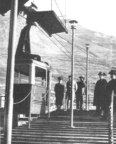 THE DEPARTURE PLATFORM of the Gran Sasso Aerial Ropeway