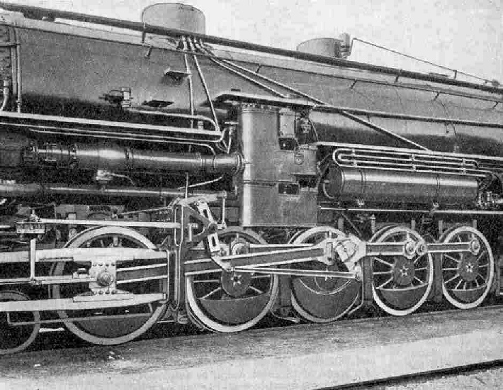 A close-up view of a Southern Pacific 4-10-2 type