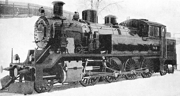 A “MIKADO” TANK ENGINE employed for passenger traffic on the lines of the Finnish State Railways