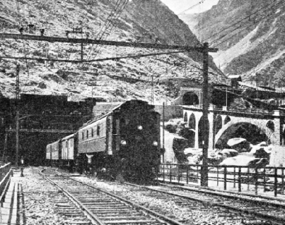 THE ENTRANCE to the great St. Gothard Tunnel at Göschenen