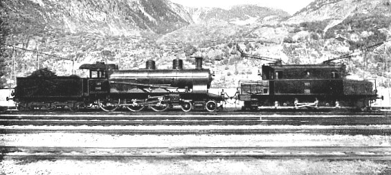 THE OLD AND THE NEW ON THE SIMPLON RAILWAY