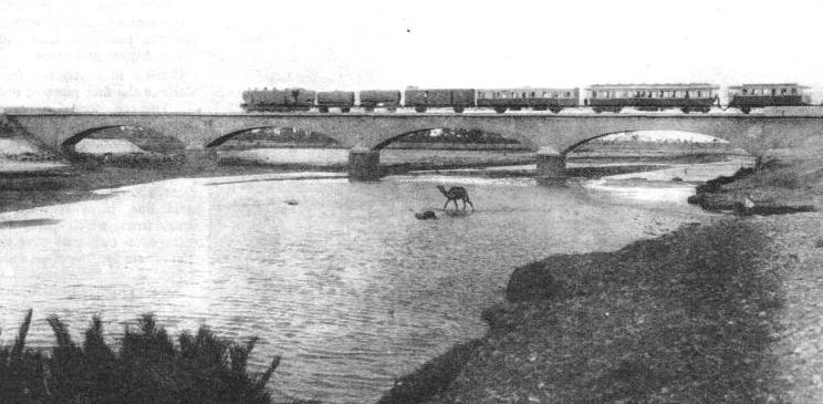 THE TENSIFT BRIDGE which carries the line of the Moroccan Railways