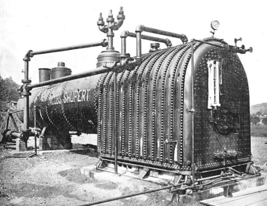 EXTERIOR VIEW OF BOILER with Jacobs-Shupert fire-box