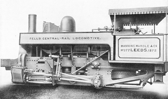 AN EARLY TYPE OF THE FELL CENTRE-RAIL LOCOMOTIVE