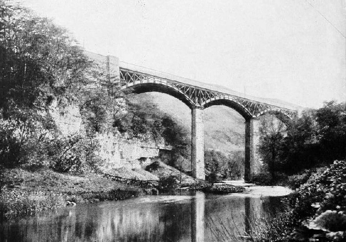 THE FIRST VIADUCT SPANNING MILLER’S DALE, IN 1886