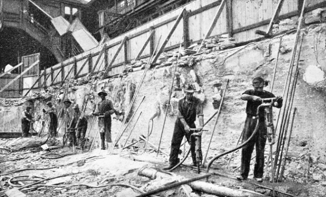 JACKHAMMERS AT WORK on a New York station extension