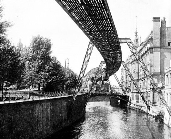 THE LANGEN RAILWAY ABOVE THE WUPPER RIVER