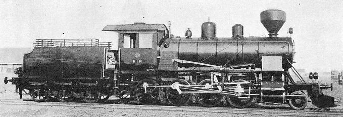 The 2-8-0 engine above is one of Class K5 built at Tampere, Finland, in 1928