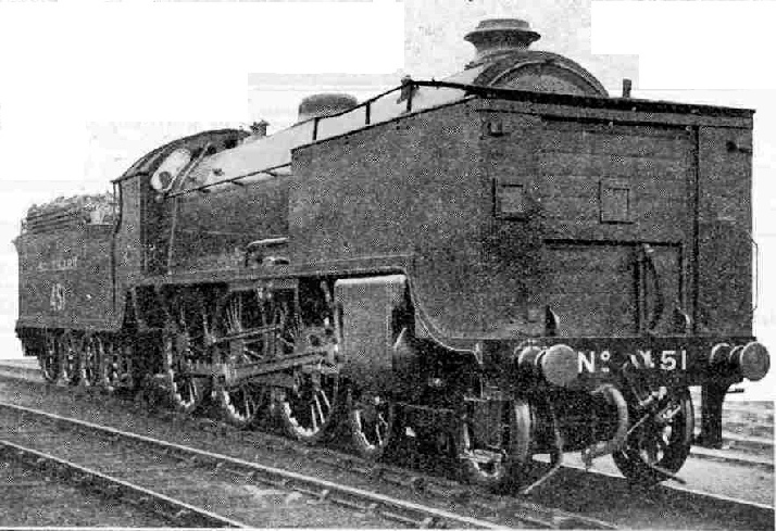 King Arthur class 4-6-0 engine Sir Lamorak equipped with indicating shelter for experimental running on the Atlantic Coast Express