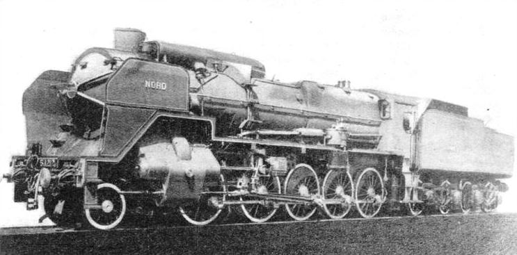 2-10-0 FREIGHT LOCOMOTIVE recently introduced on the Northern Railway of France