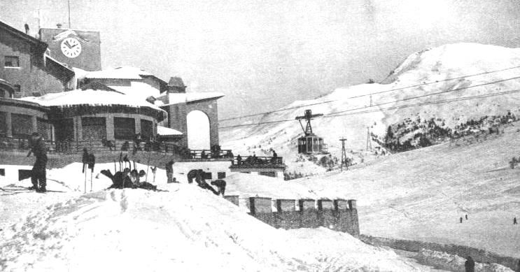 FOR WINTER SPORTS. A scene at Sestrières, in the province of Turin