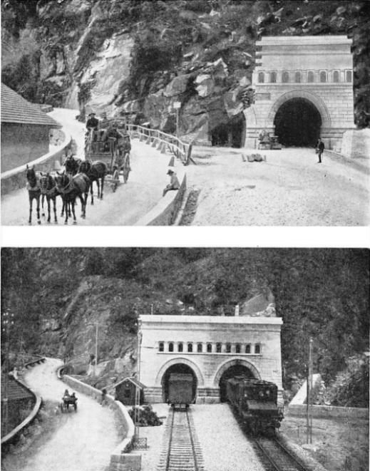 The Simplon tunnel yesterday and today
