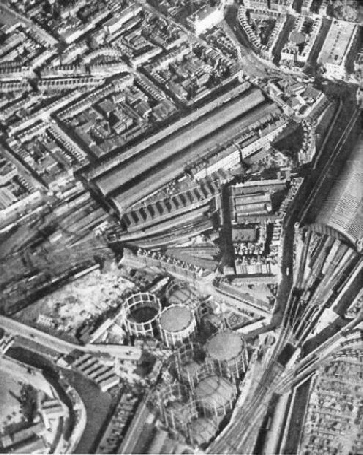 Kings Cross and St Pancras from the air